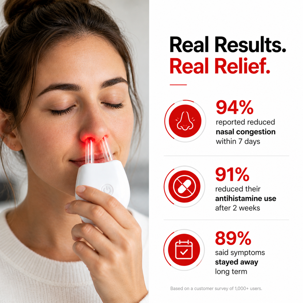NasalLume™ Pro Relief: Smart Red Light Sinus Therapy